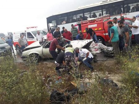 مصرع 3 اشخاص بحادث سيرقرب جبع جنوب جنين